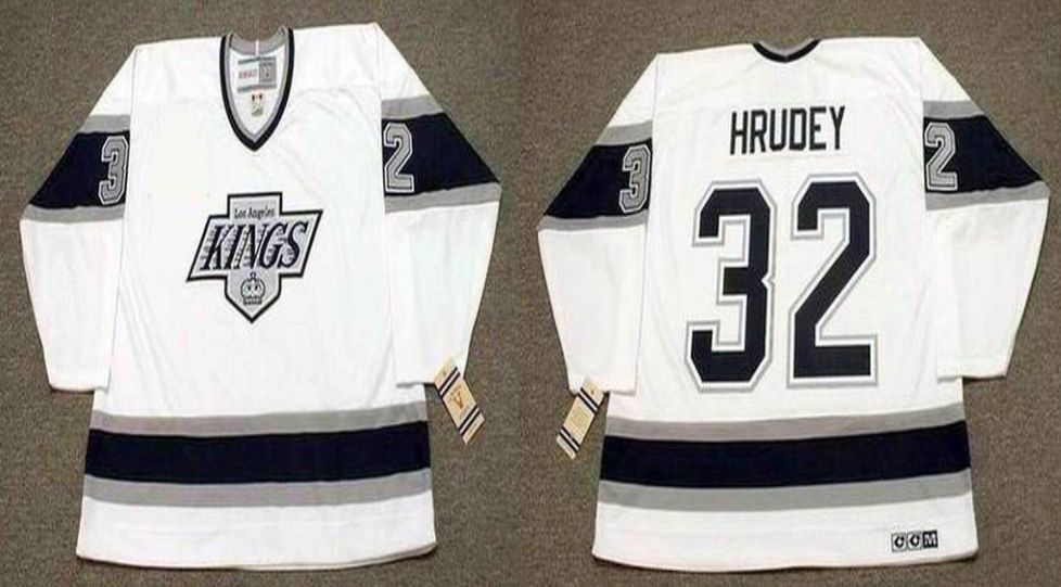 2019 Men Los Angeles Kings #32 Hrudey White CCM NHL jerseys